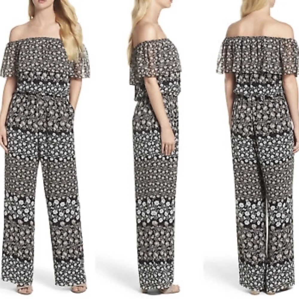 Eliza J Floral Wide Leg Jumpsuit